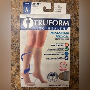 Truform Microfiber Medical Compression Knee-Highs - Beige (20-30 mmHg)